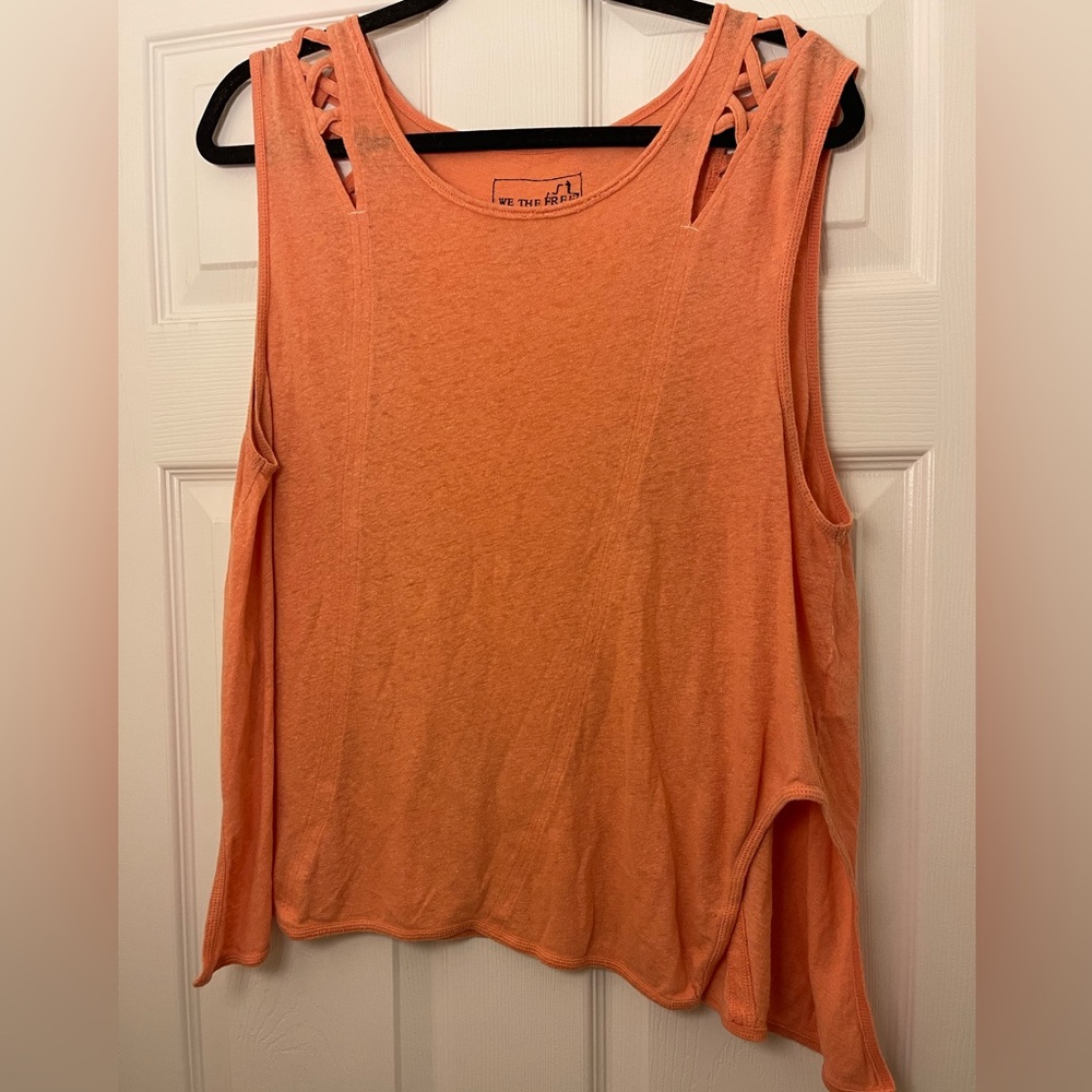 Free People Orange Tank Top